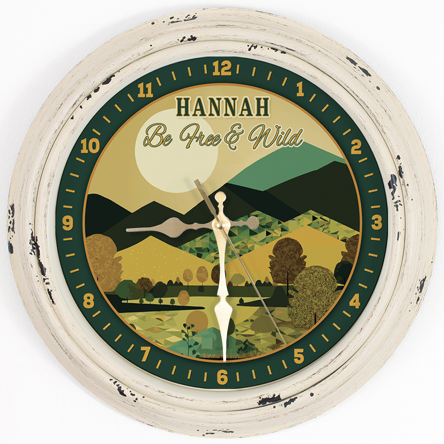 Personalised Nature Free & Wild Wall Clock KRC92 - Image 2