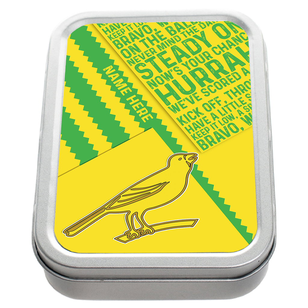 Personalised Norwich Football Tobacco Tin RF51