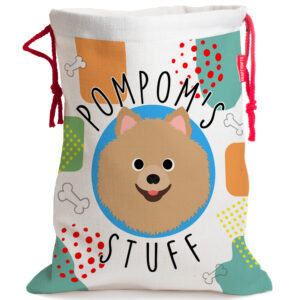 Personalised Pomeranian Dog Toy Storage Bag DS37