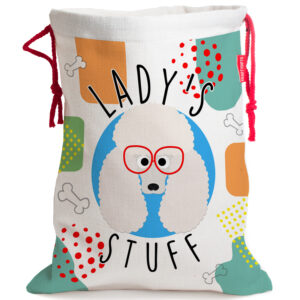 Personalised Poodle Dog Toy Storage Bag DS38