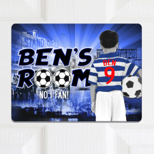 Personalised Queens Park Rangers Football Kids Door Sign CFD47