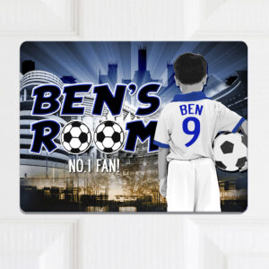 Personalised Real Madrid Football Kids Door Sign CFD49