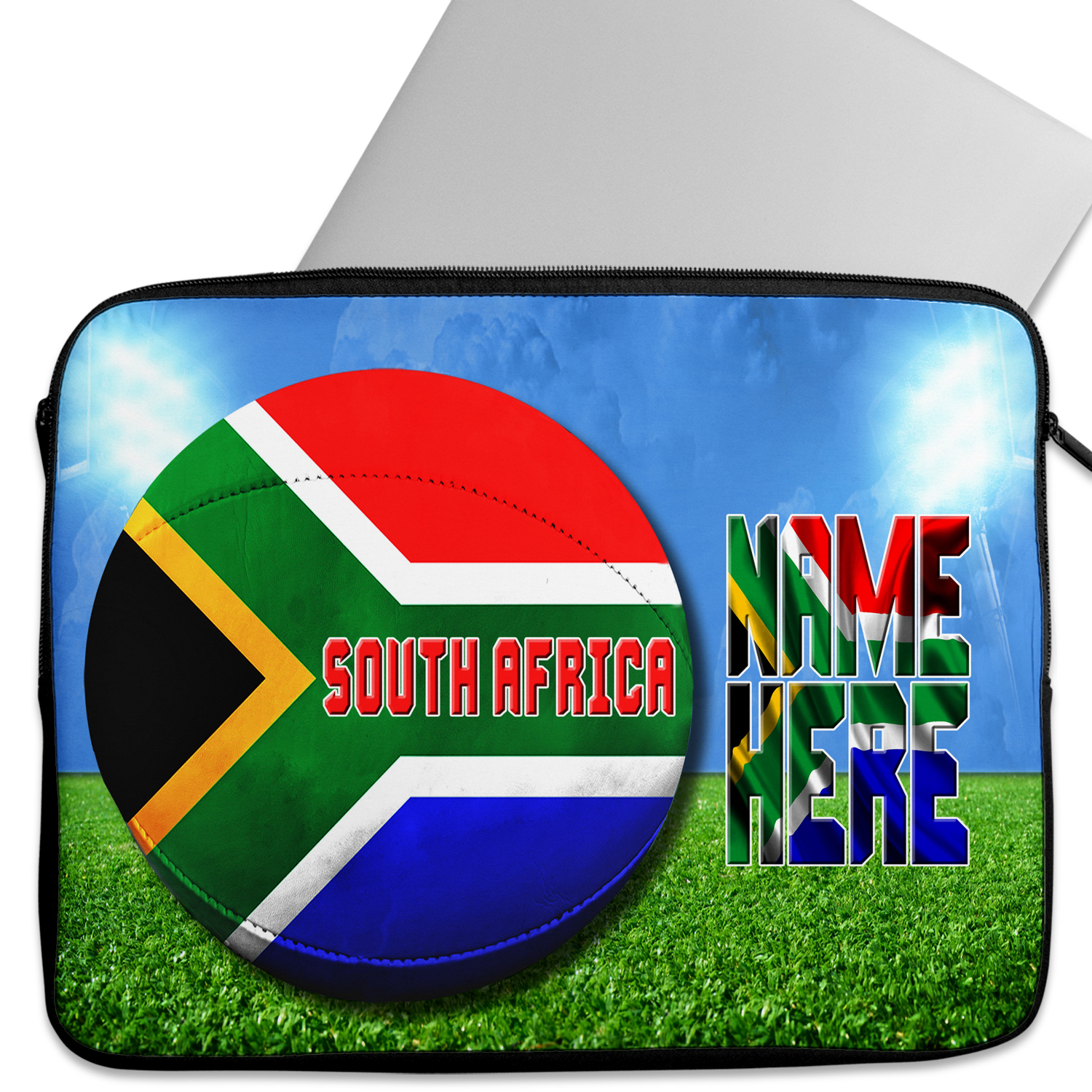 Personalised South Africa Rugby Tablet Sleeve Laptop iPad Case SH241