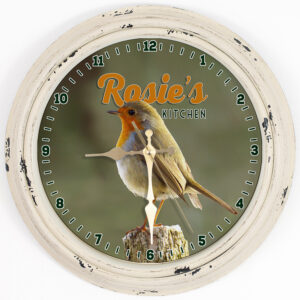 Personalised Robin Wall Clock KRC74