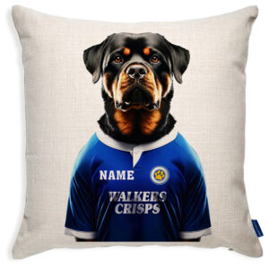 Leicester Football Rottweiler Dog Cushion Personalised Cover DFC305