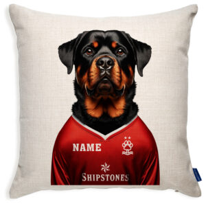 Nottingham Football Rotweiller Dog Cushion Personalised Cover DFC513