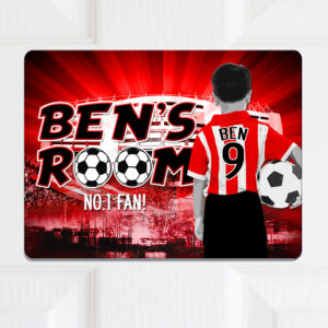 Personalised Stoke City Football Kids Door Sign CFD54
