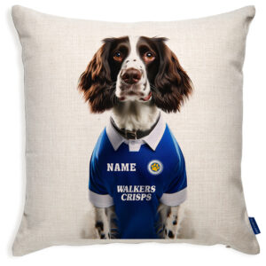 Leicester Football Springer Spaniel Dog Cushion Personalised Cover DFC308