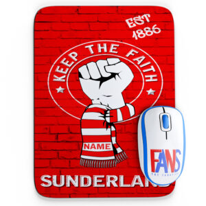 Personalised Sunderland Football Keep The Faith Mouse Mat KTF58G