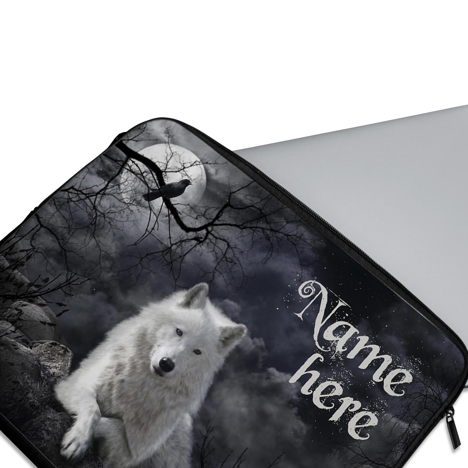 Personalised Wolf Tablet Sleeve Laptop Mens iPad Case ST732 - Image 3