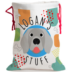 Personalised Weimaraner Dog Toy Storage Bag DS47