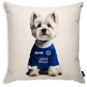 Millwall Football Westie Dog Cushion Personalised Cover DFC363