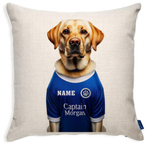 Millwall Football Yellow Labrador Dog Cushion Personalised Cover DFC365