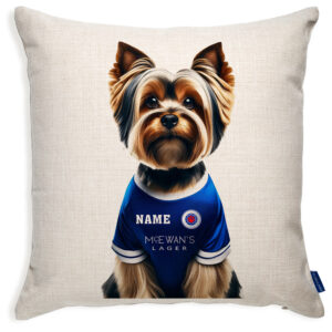 Glasgow Football Yorkie Dog Cushion Personalised Cover DFC262