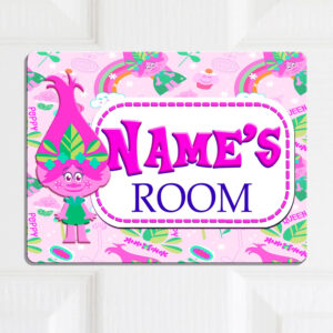 Personalised Trolls Kids Door Sign KD89