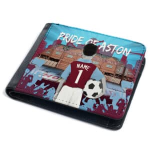 Personalised Aston Villa Football Boys Wallet CF03