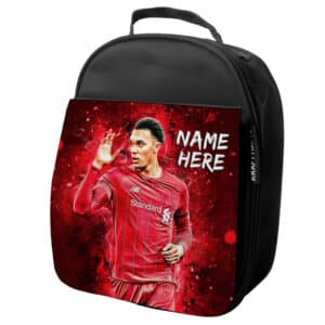 Personalised Alexander-Arnold Liverpool Football Black School Lunch Bag NL18