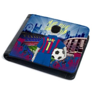 Personalised Barcelona Football Boys Wallet CF04