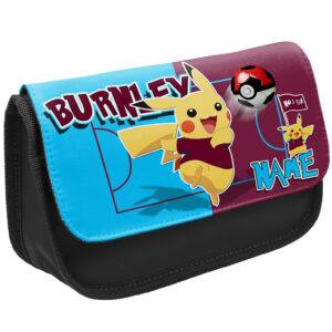 Personalised Burnley Pokemon Football Black Pencil Case PFP14