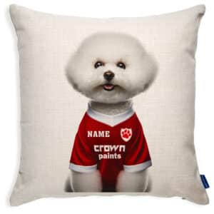 Liverpool Football Bichon Frise Dog Cushion Personalised Cover DFC369