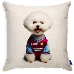 West Ham Football Bichon Frise Dog Cushion Personalised Cover DFC577