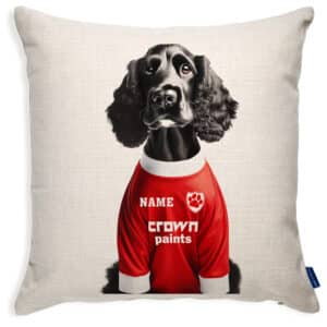 Liverpool Football Black Cocker Spaniel Dog Cushion Personalised Cover DFC370