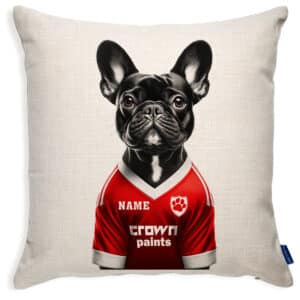 Liverpool Football Black Frenchie Dog Cushion Personalised Cover DFC371