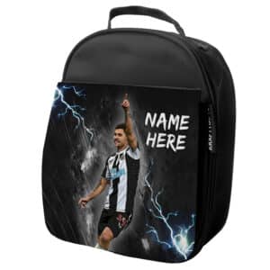 Personalised Bruno Guimaraes Newcastle Football Black School Lunch Bag NL29