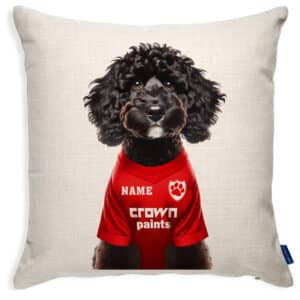 Liverpool Football Black Cockapoo Dog Cushion Personalised Cover DFC384