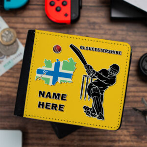 Personalised Gloucestershire County Cricket Wallet CRIW05