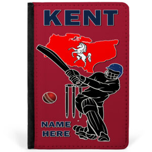 Personalised Kent County Cricket Passport Case CRI07