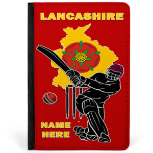 Personalised Lancashire County Cricket Passport Case CRI08