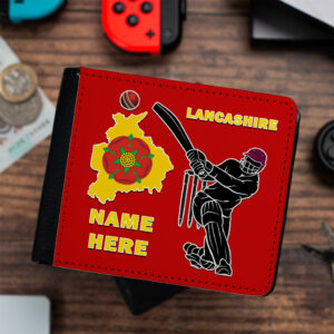 Personalised Lancashire County Cricket Wallet CRIW08