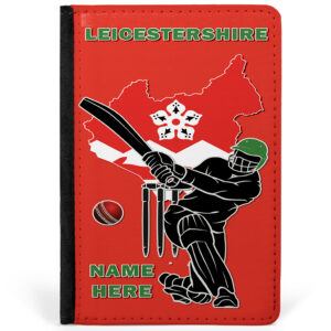 Personalised Leicestershire County Cricket Passport Case CRI09
