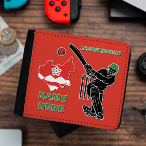 Personalised Leicestershire County Cricket Wallet CRIW09