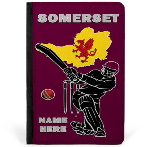 Personalised Somerset County Cricket Passport Case CRI14