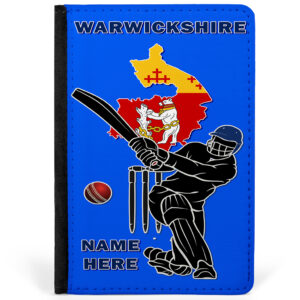 Personalised Warwickshire County Cricket Passport Case CRI17