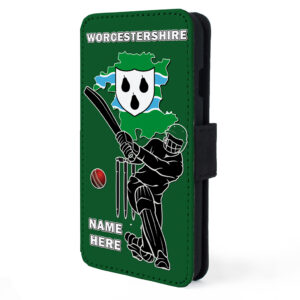 Personalised Worcestershire Cricket Flip Phone Case CRI18
