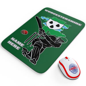 Personalised Worcestershire County Cricket Mouse Mat CRI18