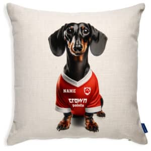 Liverpool Football Black Dachshund Dog Cushion Personalised Cover DFC386