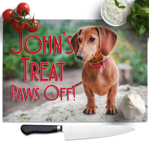 Personalised Dachshund Dog Chopping Board KS162