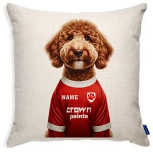 Liverpool Football Ginger Doodle Dog Cushion Personalised Cover DFC394