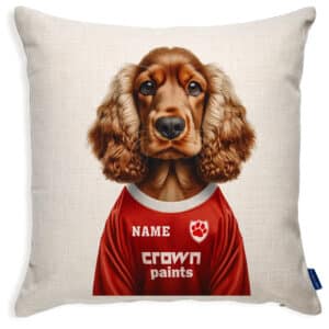Liverpool Football Golden Cocker Spaniel Dog Cushion Personalised Cover DFC398
