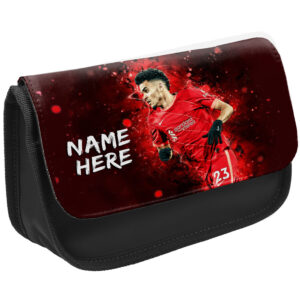 Personalised Luis Diaz Liverpool Football Player Black Pencil Case NLP20