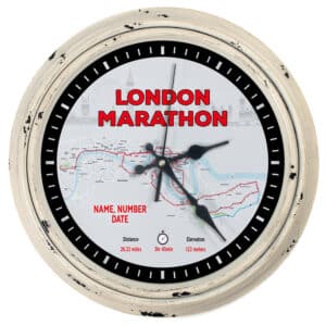 Personalised London Marathon Wall Clock Round 2024 Finisher Souvenir Gift KRC114