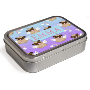 Personalised Unicorn Pug Tobacco Tin KS144