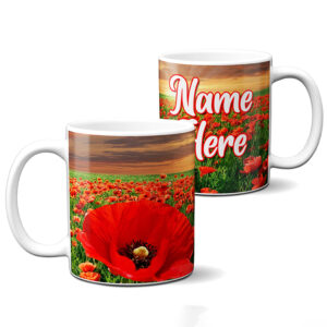 Personalised Poppy Field Mug SH194