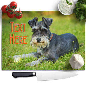 Personalised Schnauzer Dog Chopping Board KS171