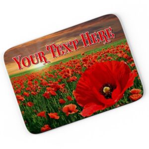 Personalised Poppy Field Mouse Mat SH194