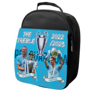 Personalised Manchester City Treble Winners Football School Lunch Bag MCT01